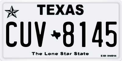 TX license plate CUV8145