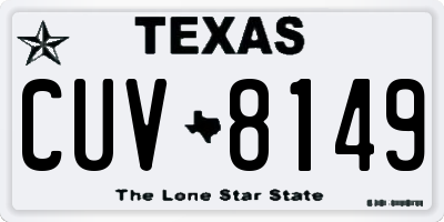 TX license plate CUV8149