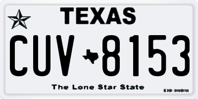 TX license plate CUV8153