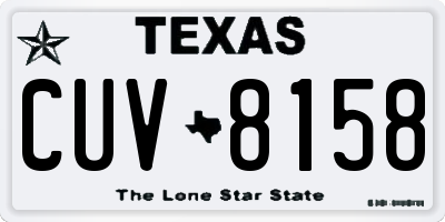 TX license plate CUV8158