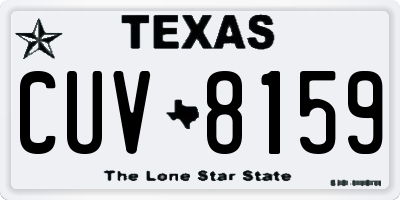 TX license plate CUV8159