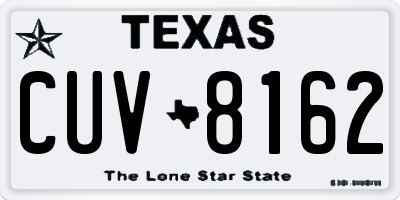 TX license plate CUV8162