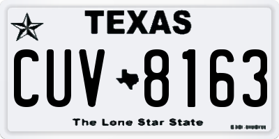 TX license plate CUV8163