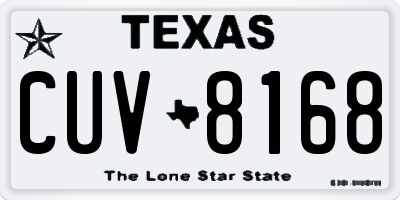TX license plate CUV8168