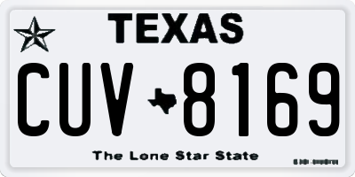 TX license plate CUV8169