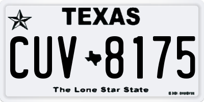 TX license plate CUV8175