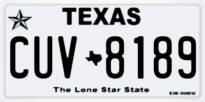 TX license plate CUV8189