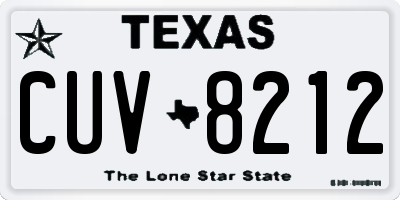 TX license plate CUV8212