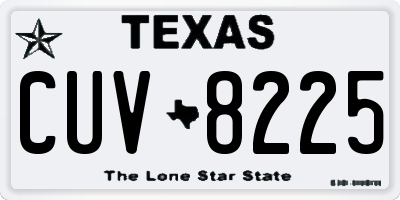 TX license plate CUV8225