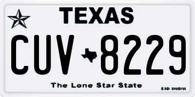 TX license plate CUV8229
