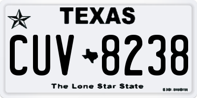 TX license plate CUV8238
