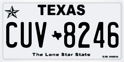 TX license plate CUV8246