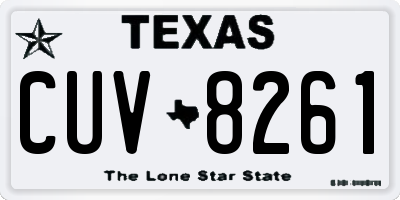 TX license plate CUV8261