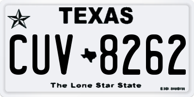 TX license plate CUV8262