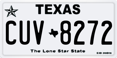 TX license plate CUV8272