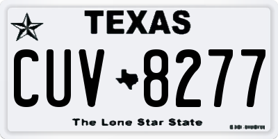 TX license plate CUV8277