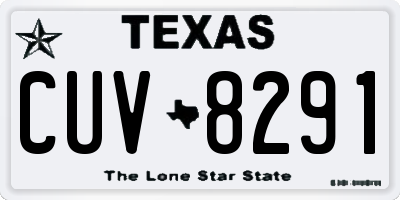 TX license plate CUV8291