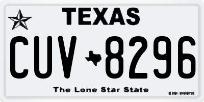 TX license plate CUV8296