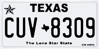 TX license plate CUV8309