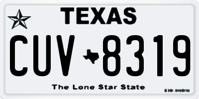 TX license plate CUV8319