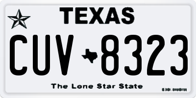TX license plate CUV8323
