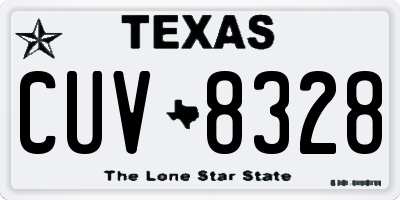 TX license plate CUV8328