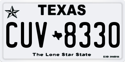 TX license plate CUV8330