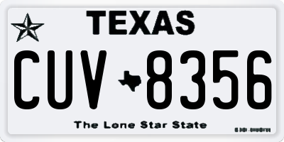 TX license plate CUV8356