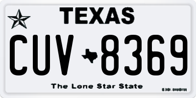 TX license plate CUV8369