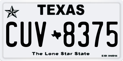 TX license plate CUV8375