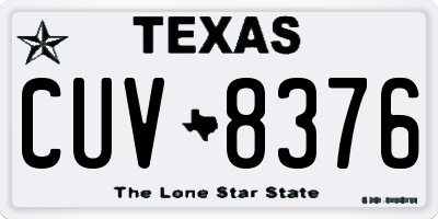 TX license plate CUV8376