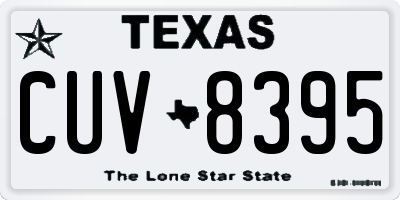 TX license plate CUV8395