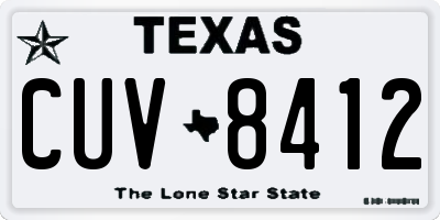 TX license plate CUV8412
