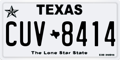 TX license plate CUV8414