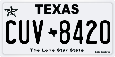 TX license plate CUV8420
