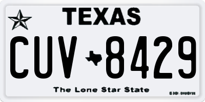 TX license plate CUV8429