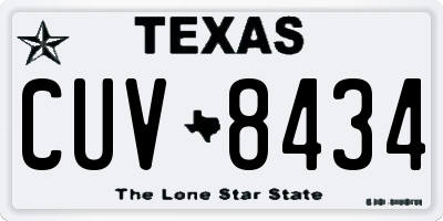 TX license plate CUV8434