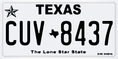 TX license plate CUV8437