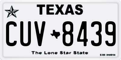 TX license plate CUV8439