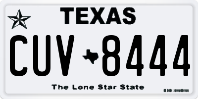 TX license plate CUV8444