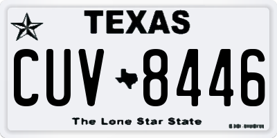 TX license plate CUV8446