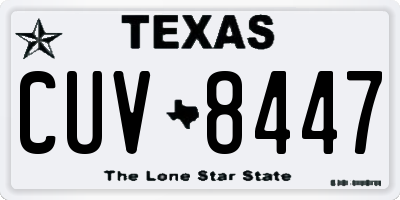 TX license plate CUV8447