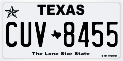 TX license plate CUV8455