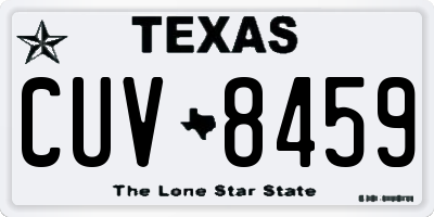 TX license plate CUV8459