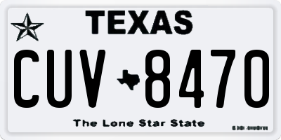 TX license plate CUV8470