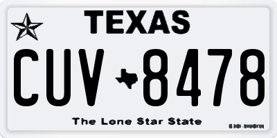 TX license plate CUV8478
