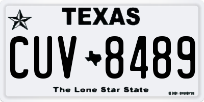 TX license plate CUV8489