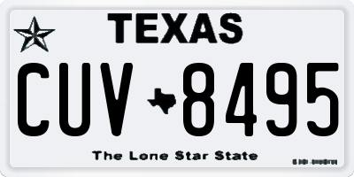 TX license plate CUV8495