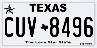 TX license plate CUV8496