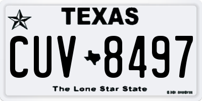 TX license plate CUV8497